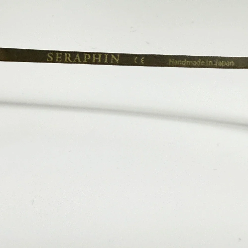 Seraphin Gibbs 8139‎ Titanium Eyeglasses Frames Gold Black 49-18-145 Japan